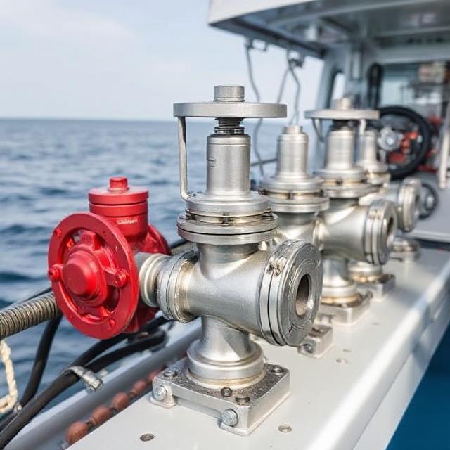 Valve components in marine automation